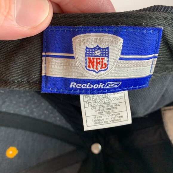 Pittsburgh Steelers NFL Black Gold Reebok Strapback Adjustable Hat - Picture 5 of 5